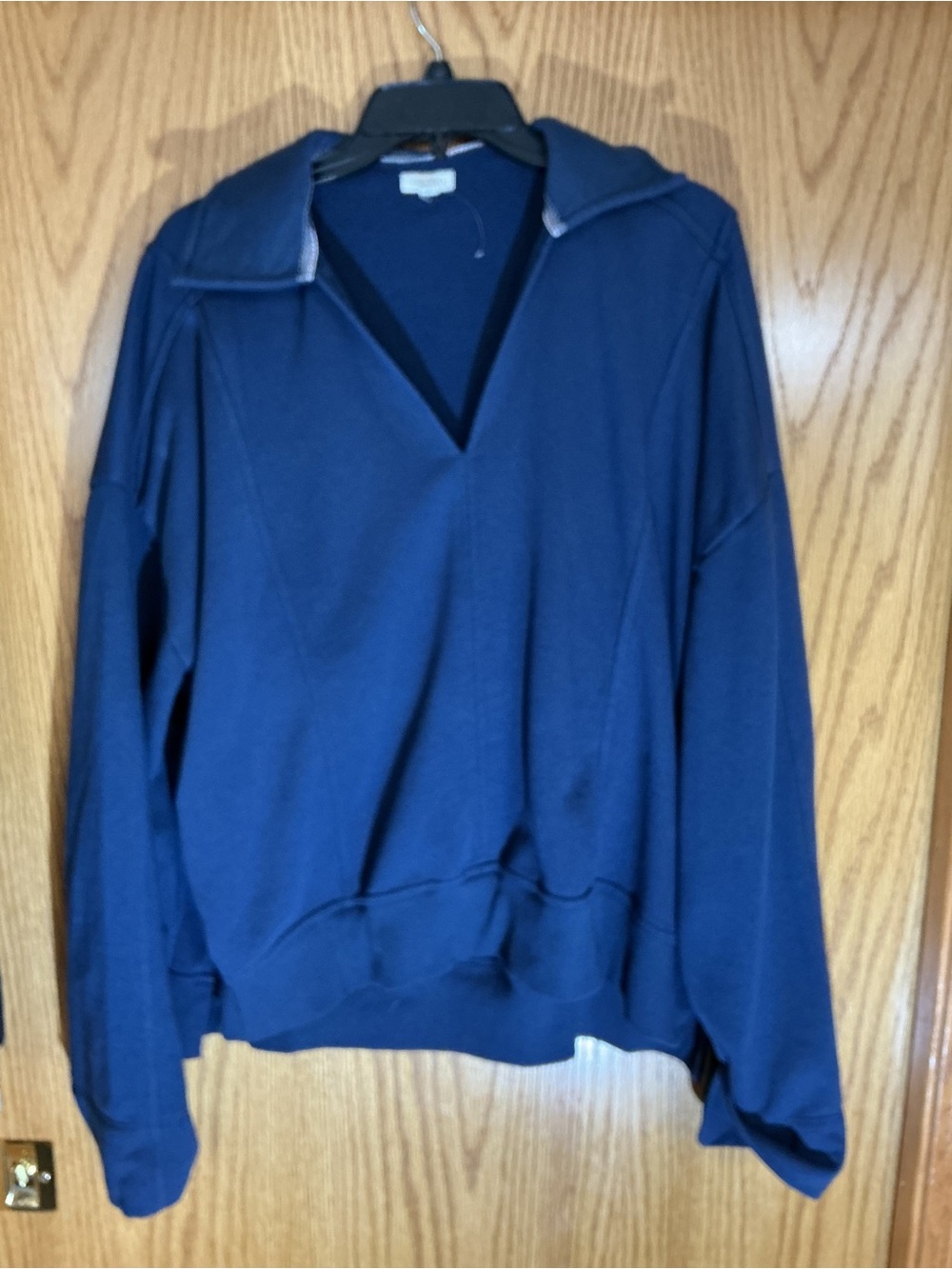 Pilcro Deep Navy V-Neck Pullover Sweater